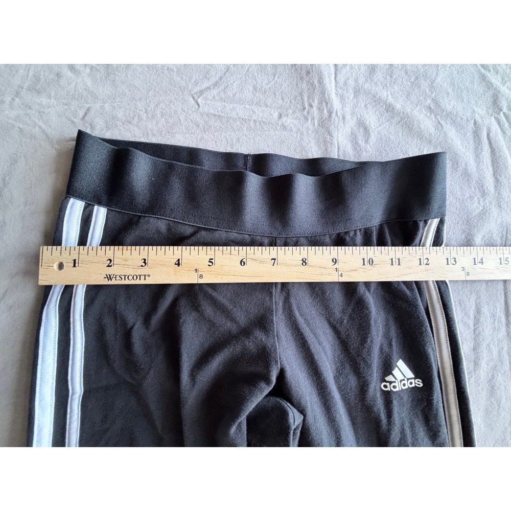Adidas Womens 3-Stripe Leggings Black White Athletic Tights Size S - Picture 5 of 5